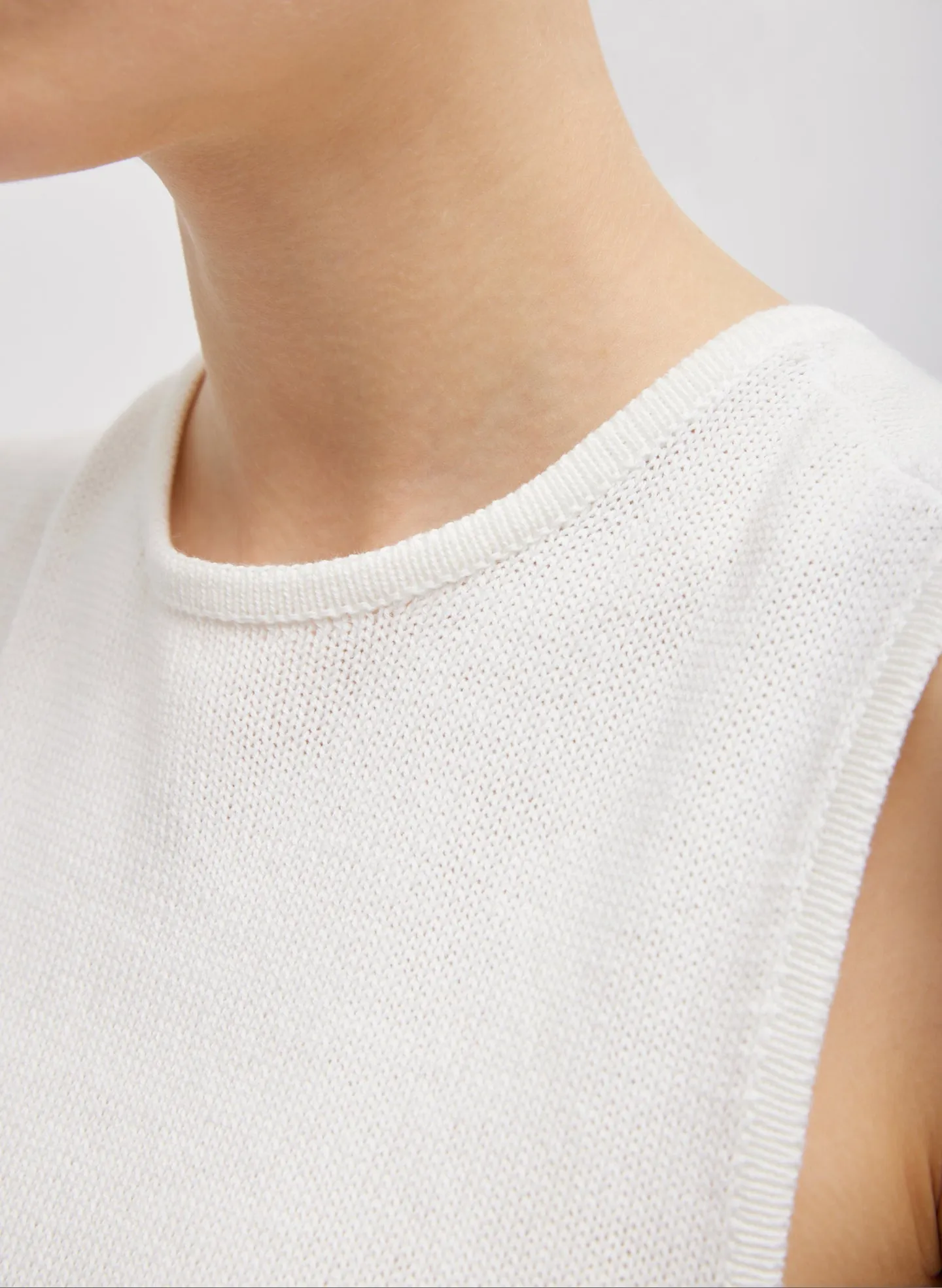 Cotton Criss Cross Sleeveless Sweater