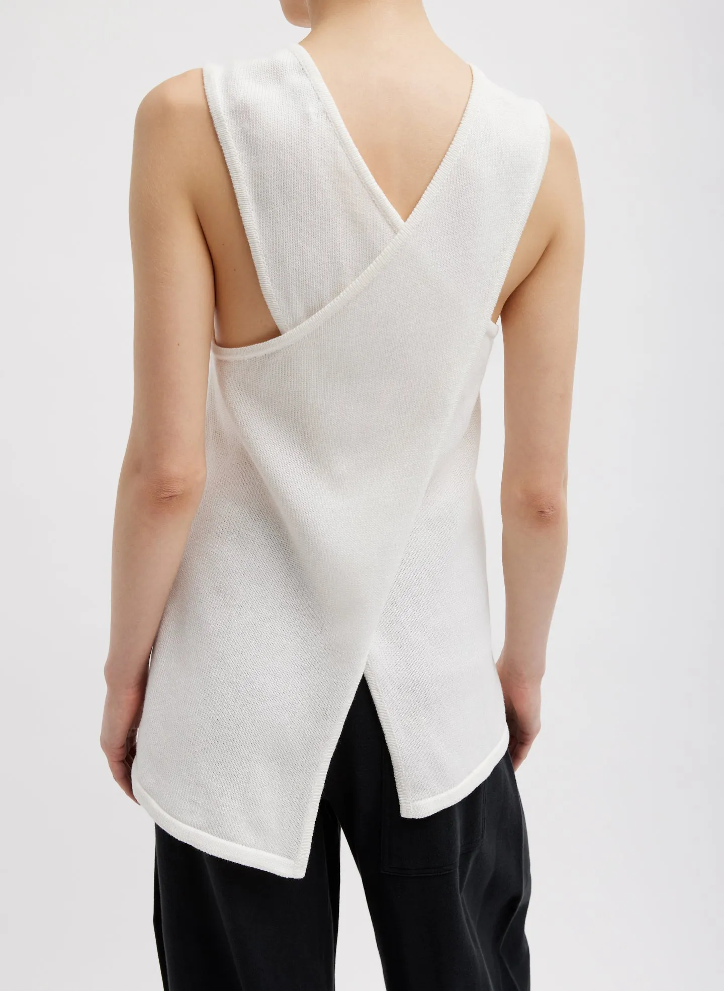 Cotton Criss Cross Sleeveless Sweater