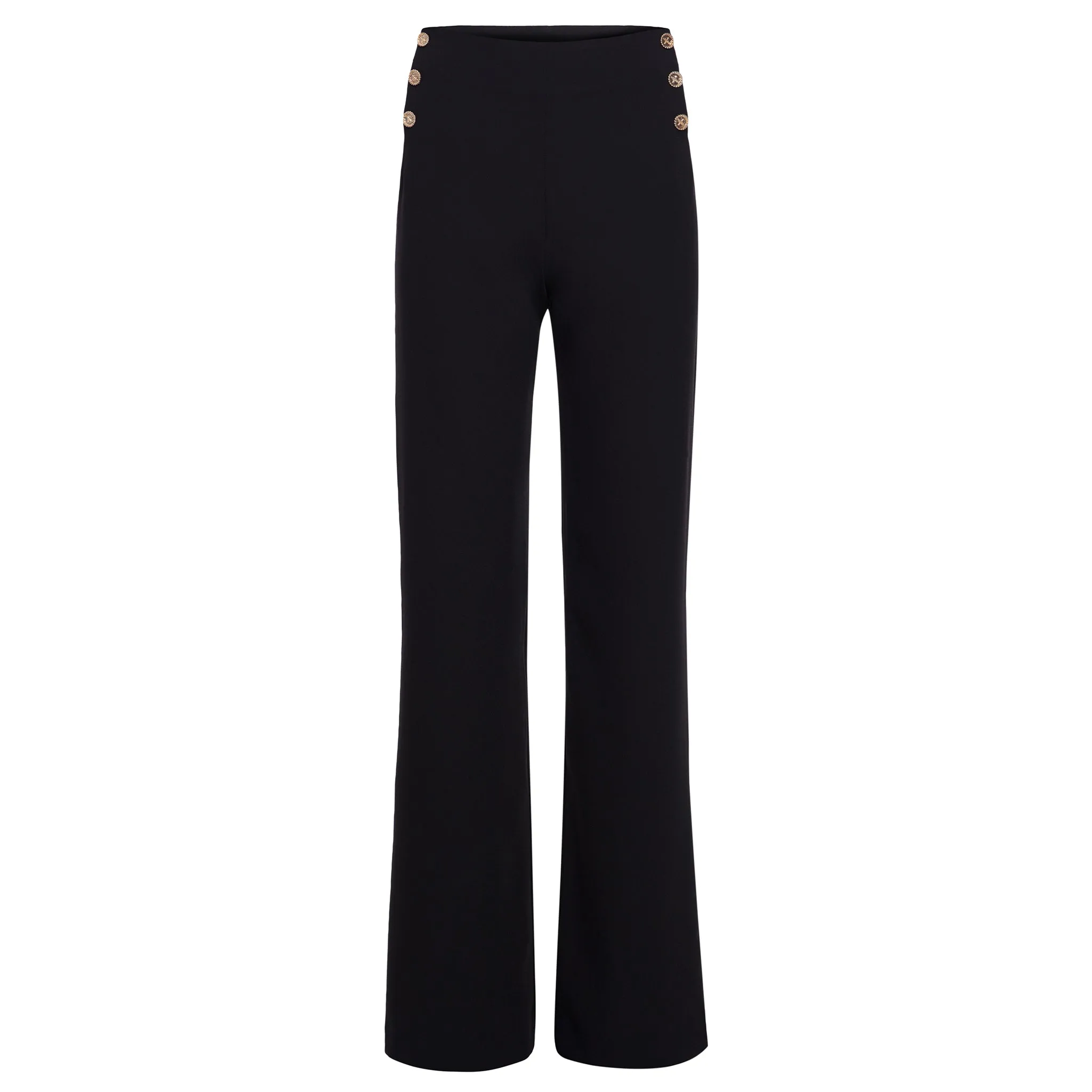 Crepe Wide Leg Trouser - Black