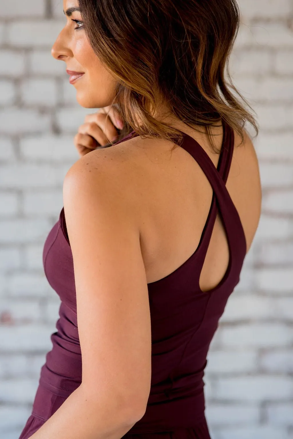 Criss Cross Back Halter Tank