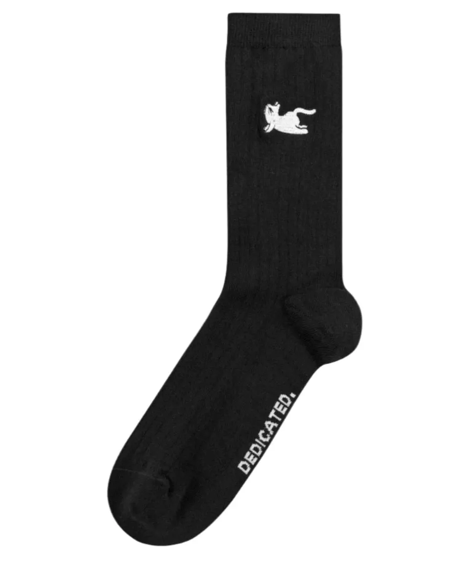 DEDICATED Knivsta rib socks cobra pose black women