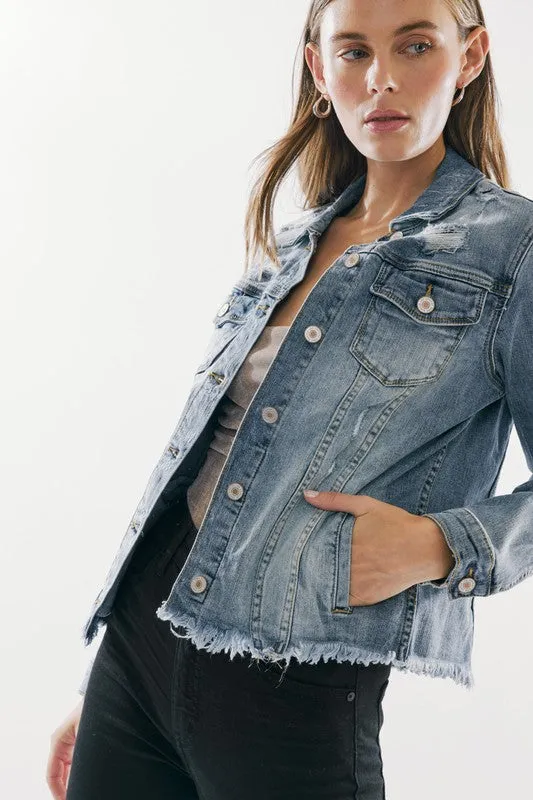 Distressed Denim Jacket