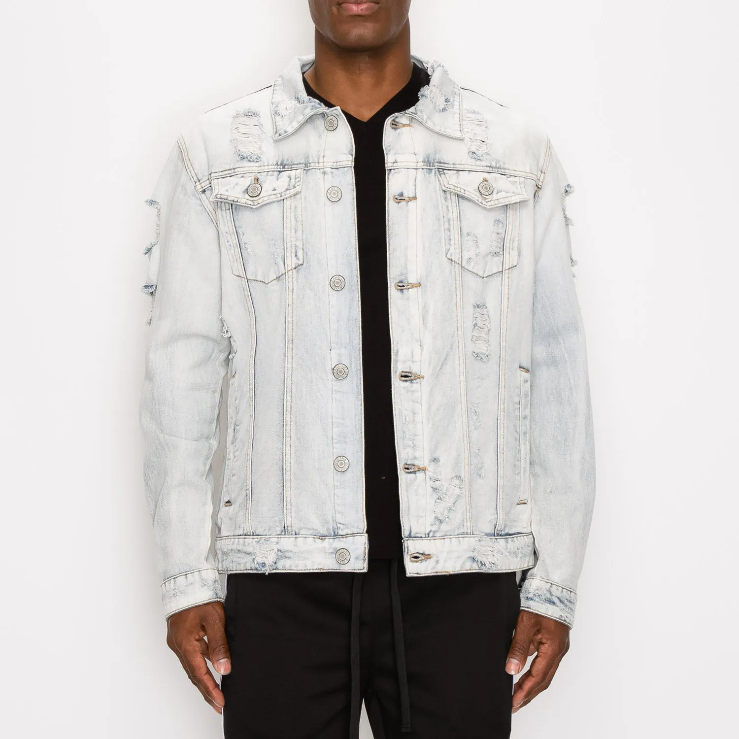 DK100 Distressed Denim Jacket