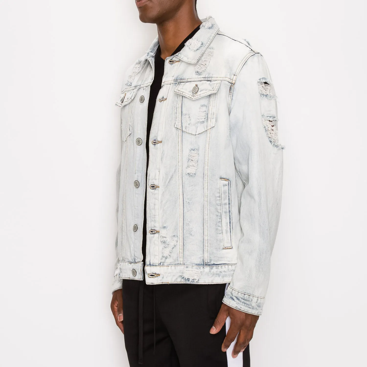 DK100 Distressed Denim Jacket