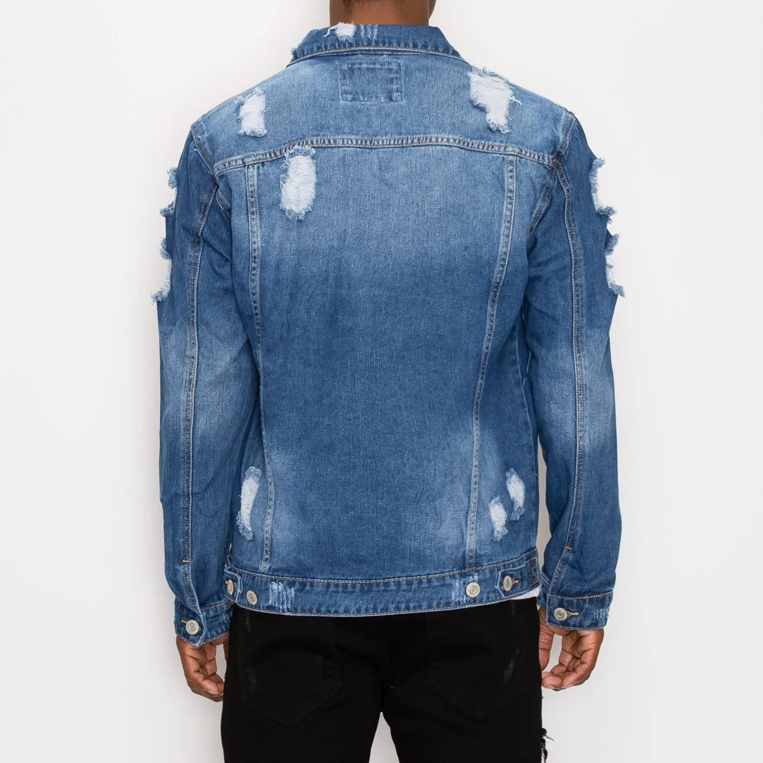 DK100 Distressed Denim Jacket