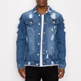 DK100 Distressed Denim Jacket