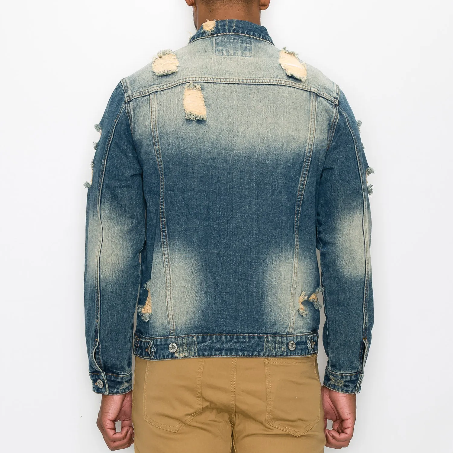 DK100 Distressed Denim Jacket