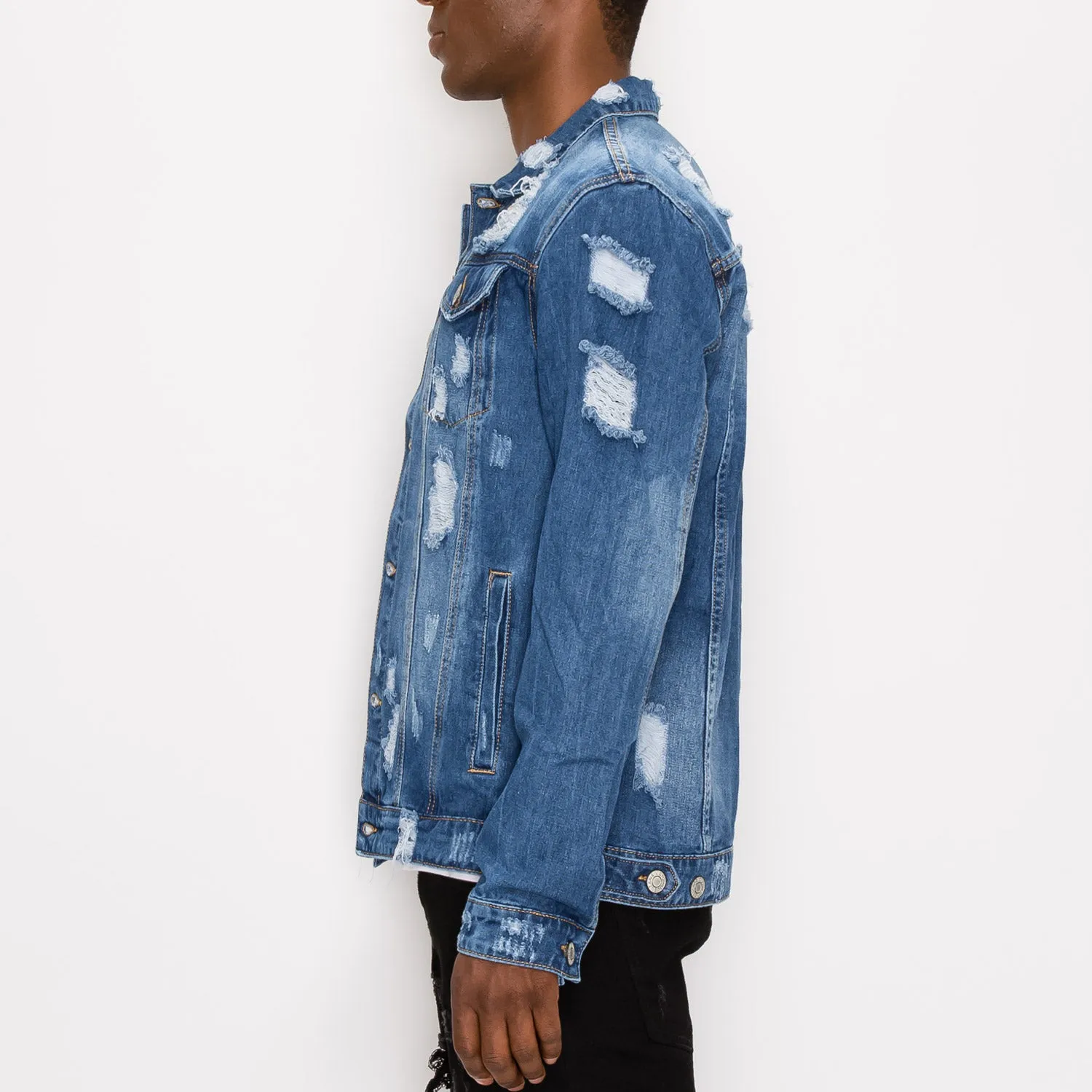 DK100 Distressed Denim Jacket