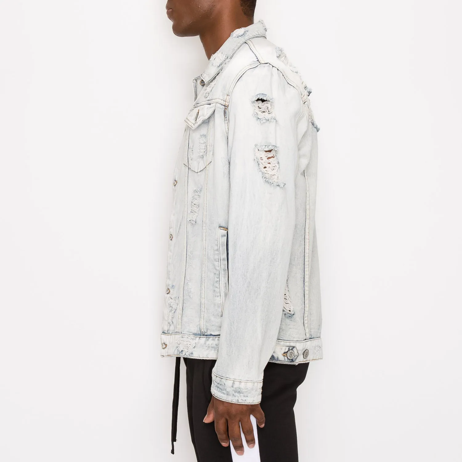 DK100 Distressed Denim Jacket