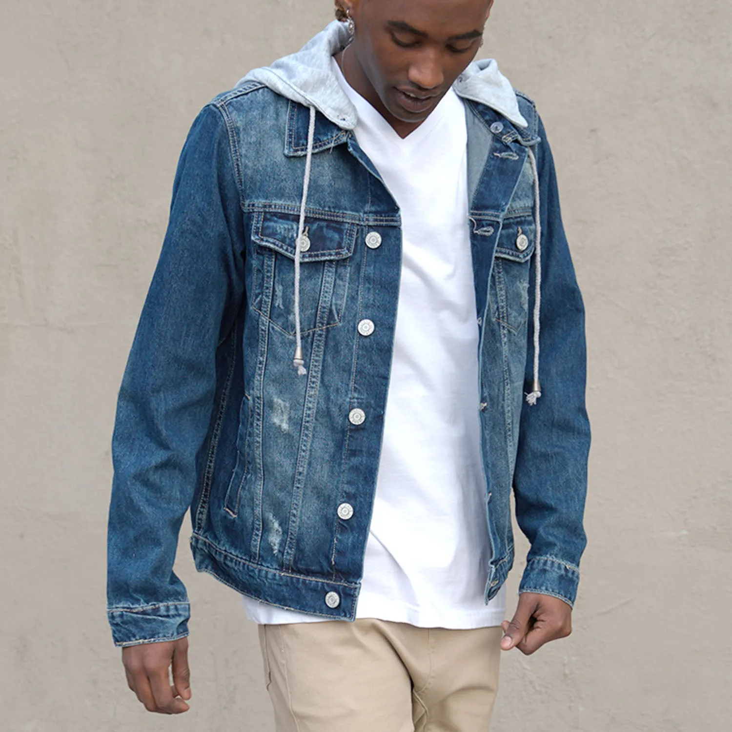 DK109 Detachable Hooded Denim Jacket (Open Pack)