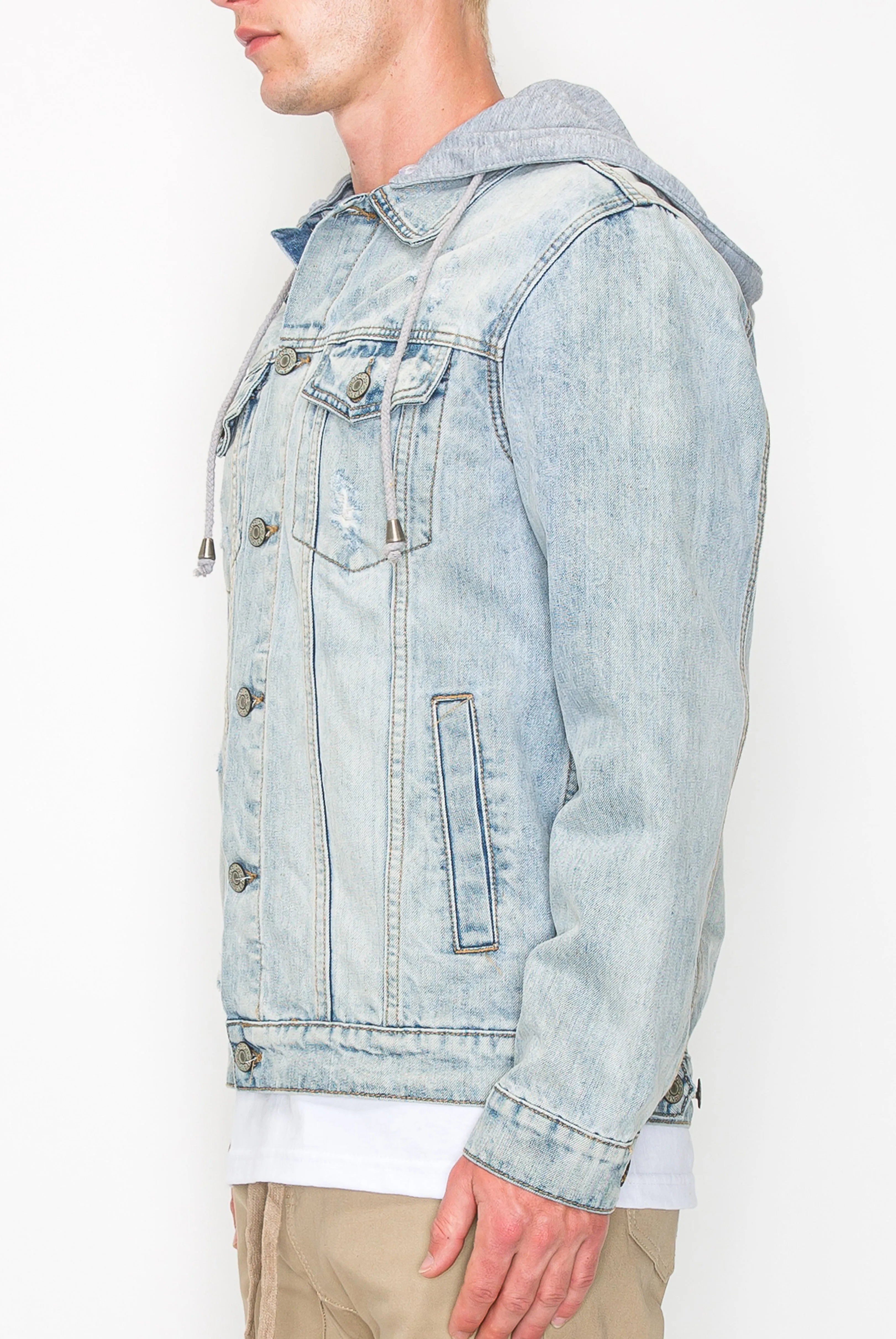 DK109 Detachable Hooded Denim Jacket (Open Pack)