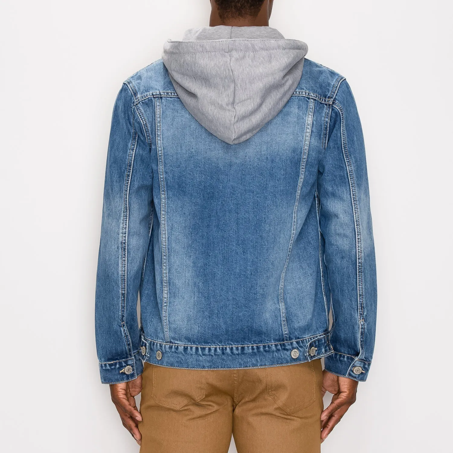 DK109 Detachable Hooded Denim Jacket (Open Pack)