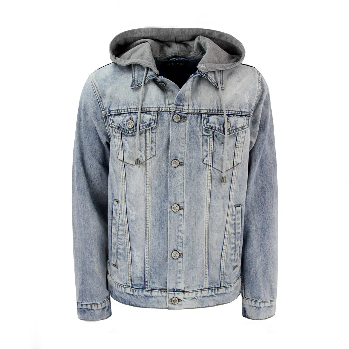 DK109 Detachable Hooded Denim Jacket (Open Pack)