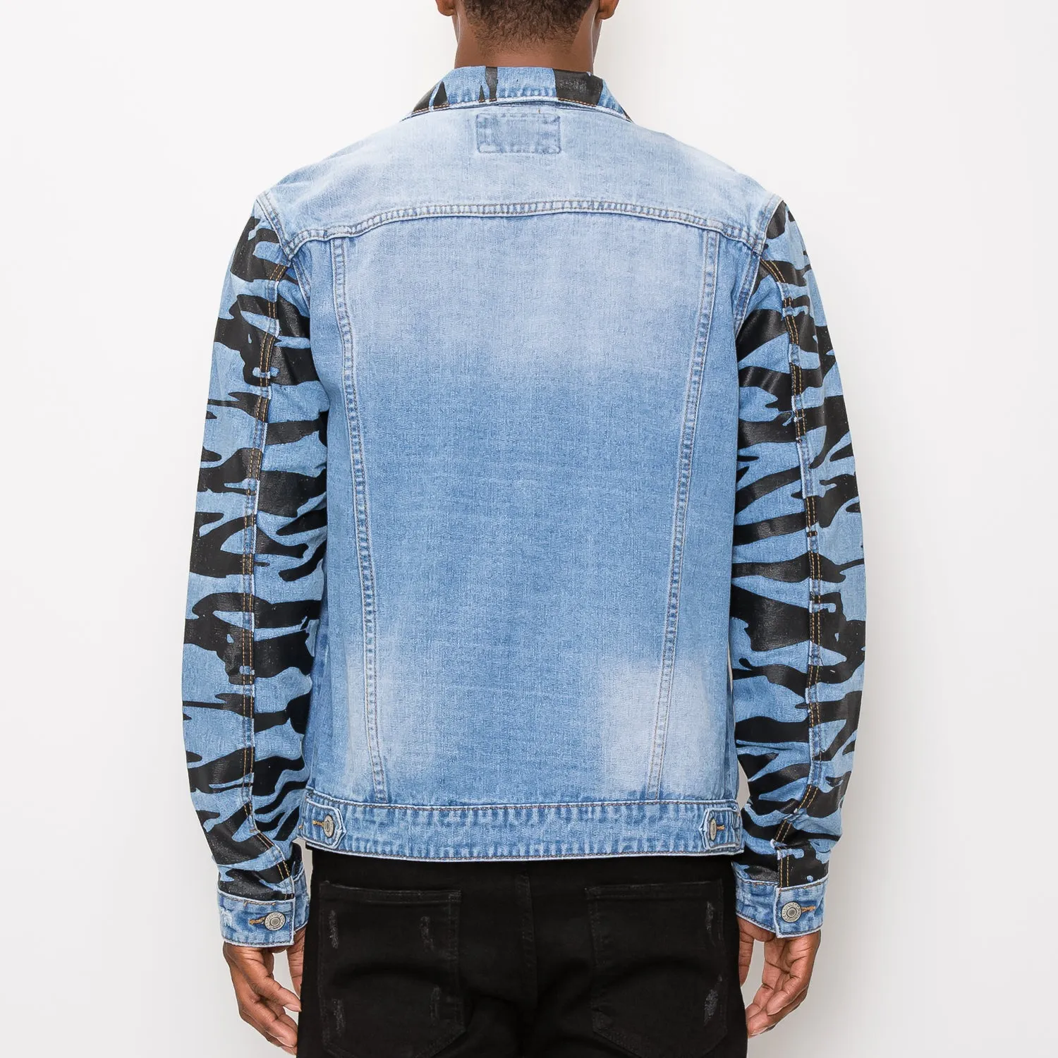 DK154 Tiger Camo Denim Jacket