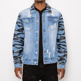 DK154 Tiger Camo Denim Jacket