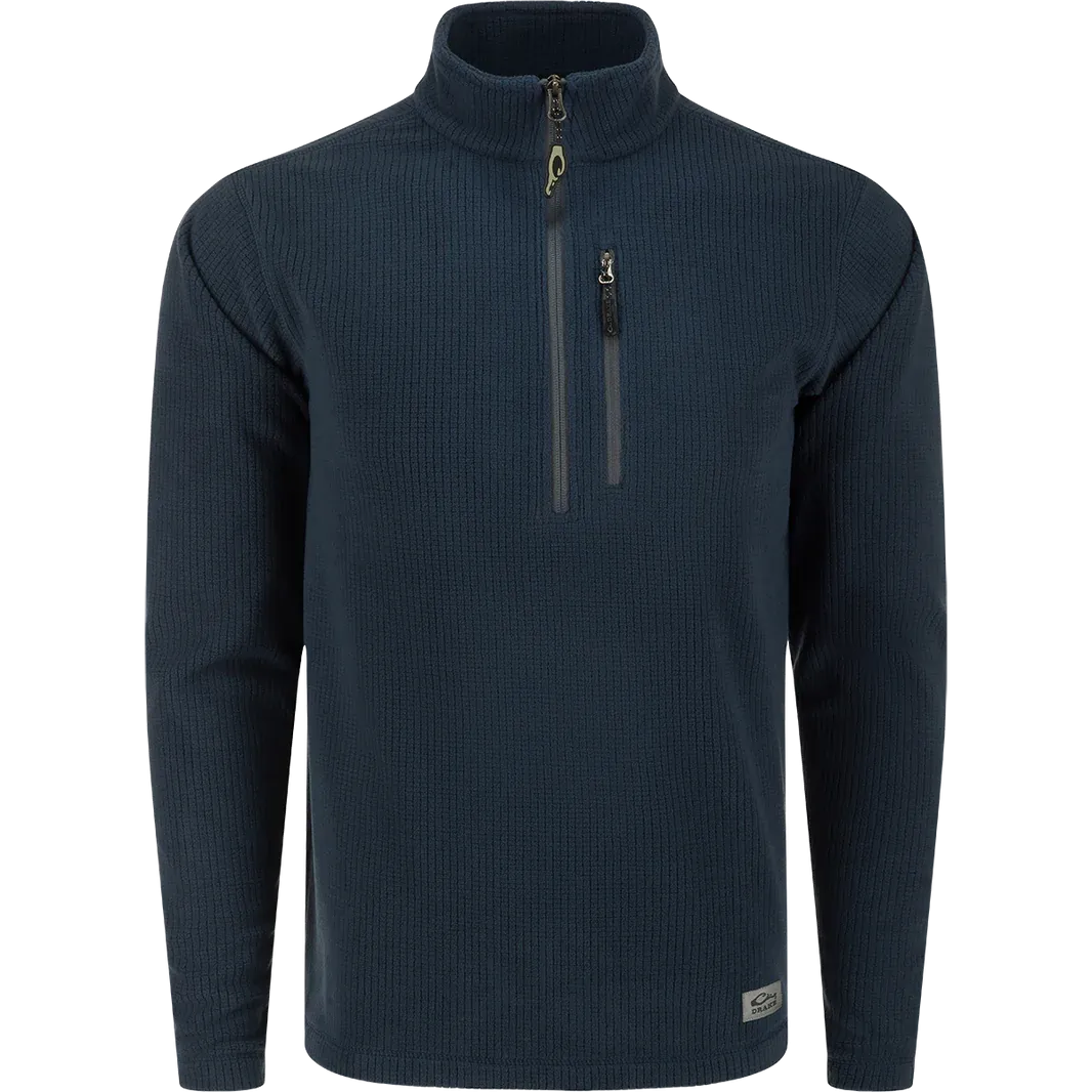 Drake Fall River Grid Fleece Half Zip Pullover