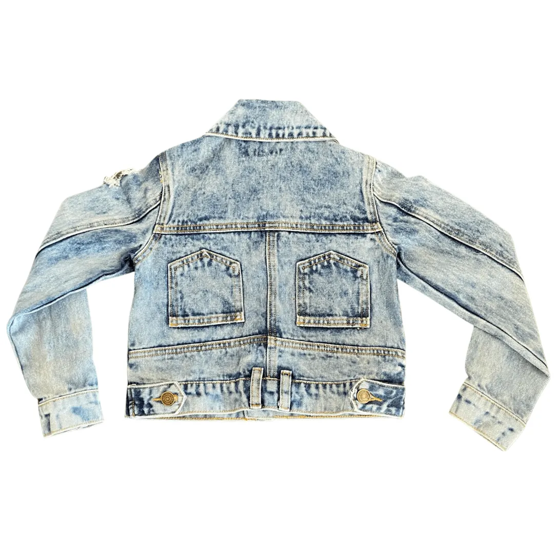 Early Dismissal Signature Distressed Denim Jacket