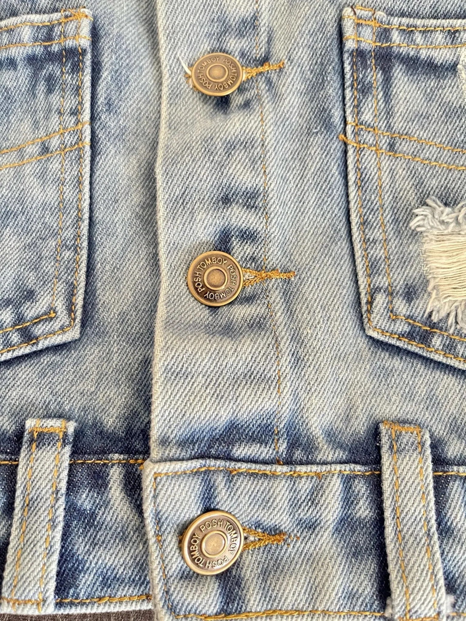 Early Dismissal Signature Distressed Denim Jacket