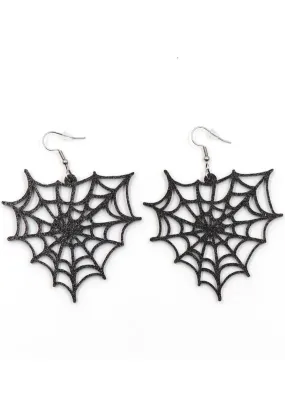 Easure - Glitter Web Black - Earrings