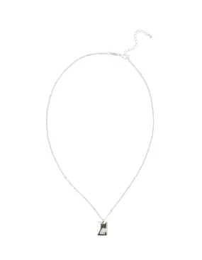 Elly Lou May Flower Necklace - Silver