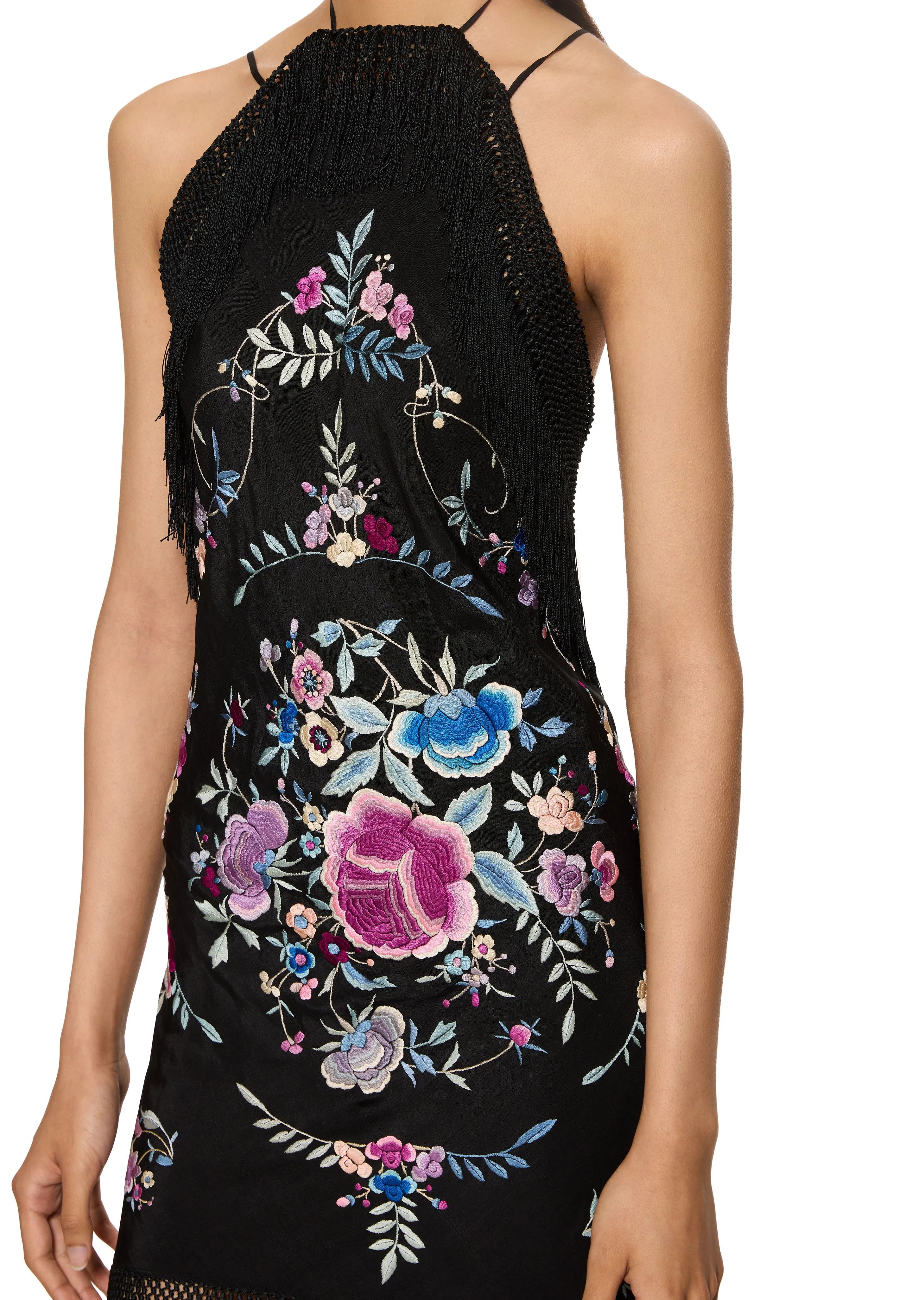 Flora Demi Couture Piano Shawl Halter Mini Dress