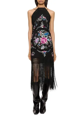 Flora Demi Couture Piano Shawl Halter Mini Dress