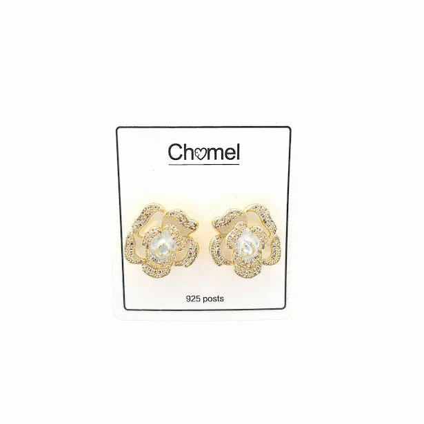 Flower Cubic Zirconia Earrings