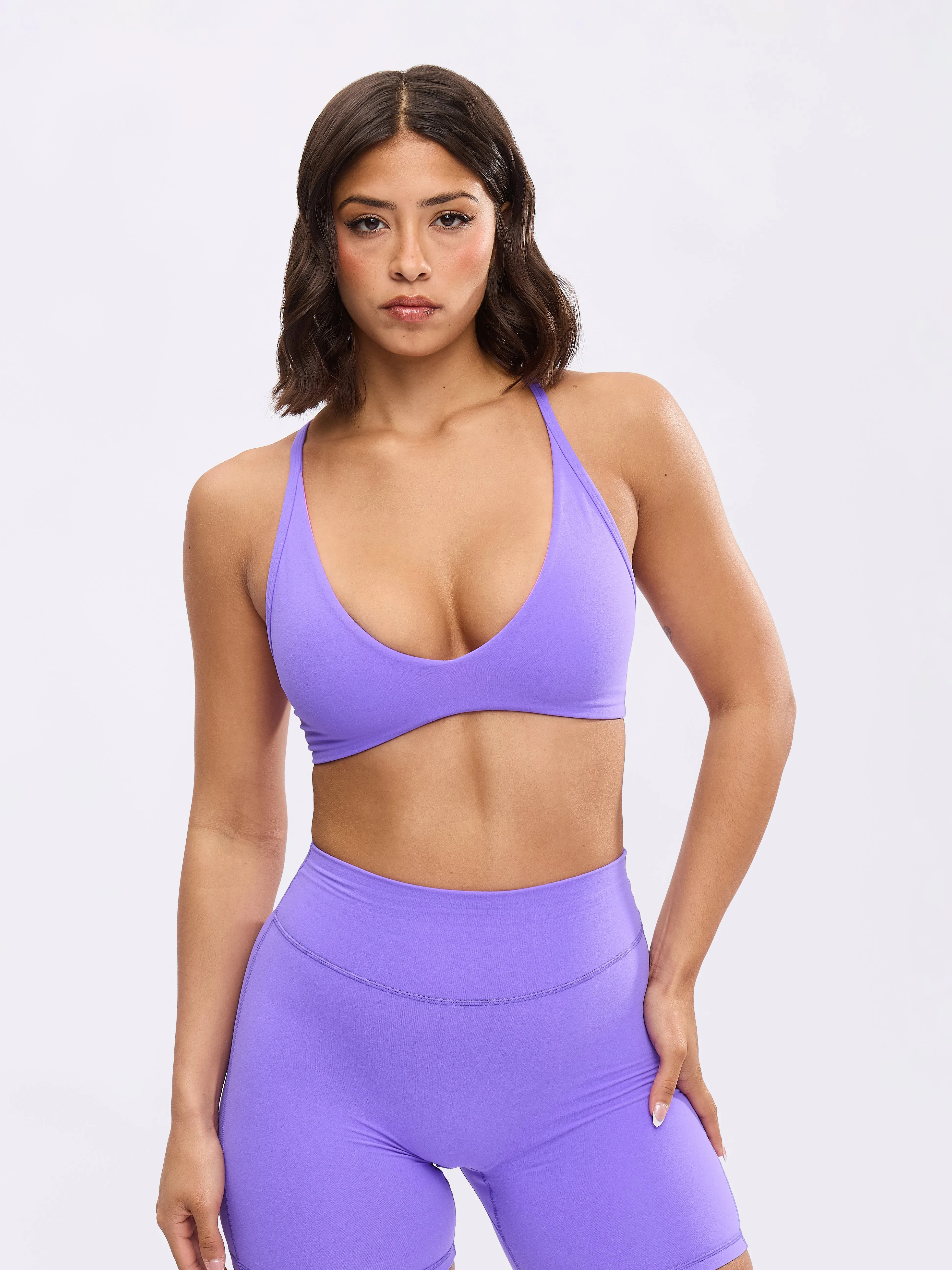 Girlfriend Reversible Sports Bra - Party Purple / Pop Rocks