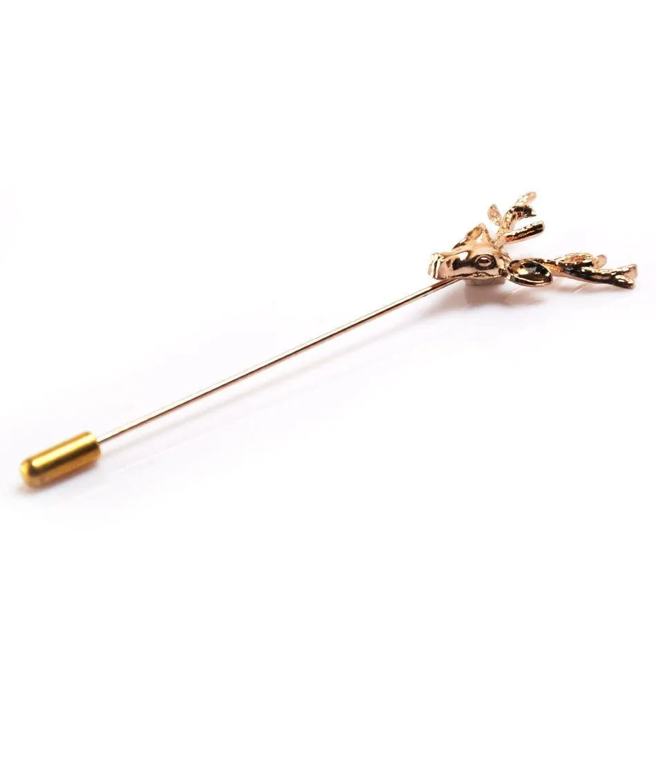 Golden Antler Metal Lapel Pin