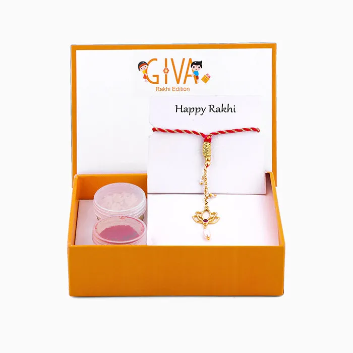 Golden Padma Lumba Rakhi