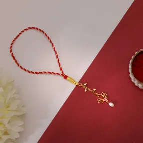 Golden Padma Lumba Rakhi