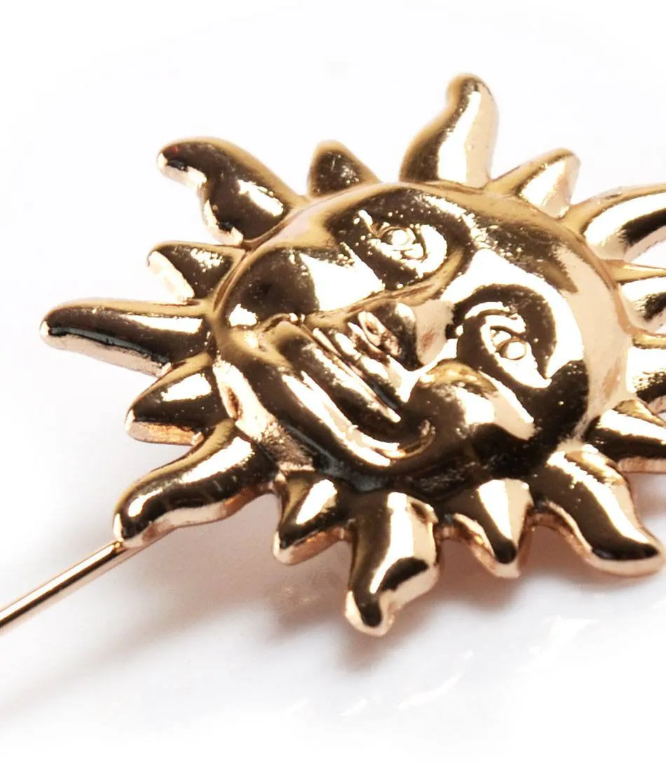 Golden Sun Metal Lapel Pin