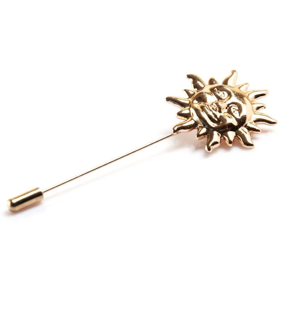 Golden Sun Metal Lapel Pin