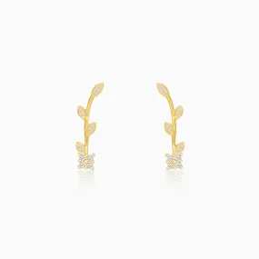 Golden Twig Sparkle Earrings