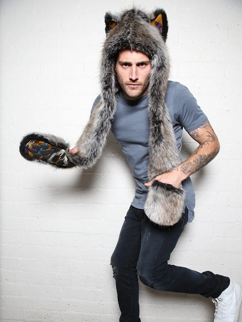 Grey Wolf Ikat Collectors SpiritHood