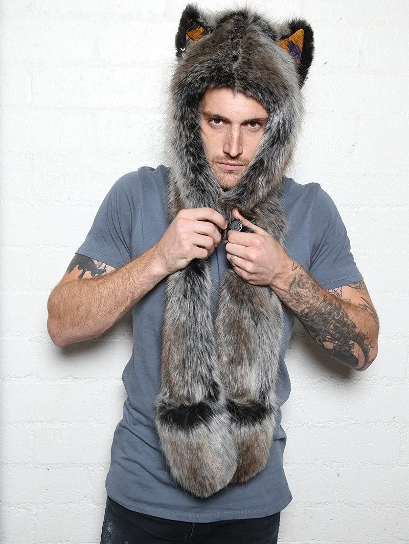 Grey Wolf Ikat Collectors SpiritHood