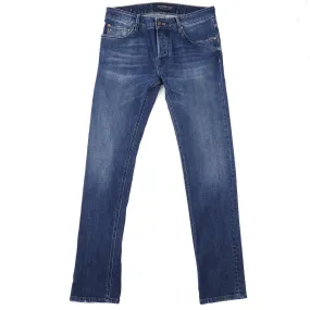 Handpicked 'Orvieto' Slim-Fit Distressed Denim Jeans