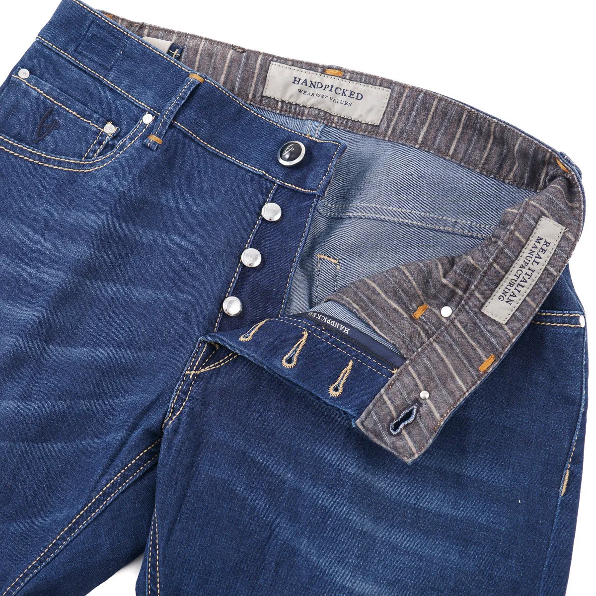 Handpicked 'Orvieto' Slim-Fit Stretch Denim Jeans