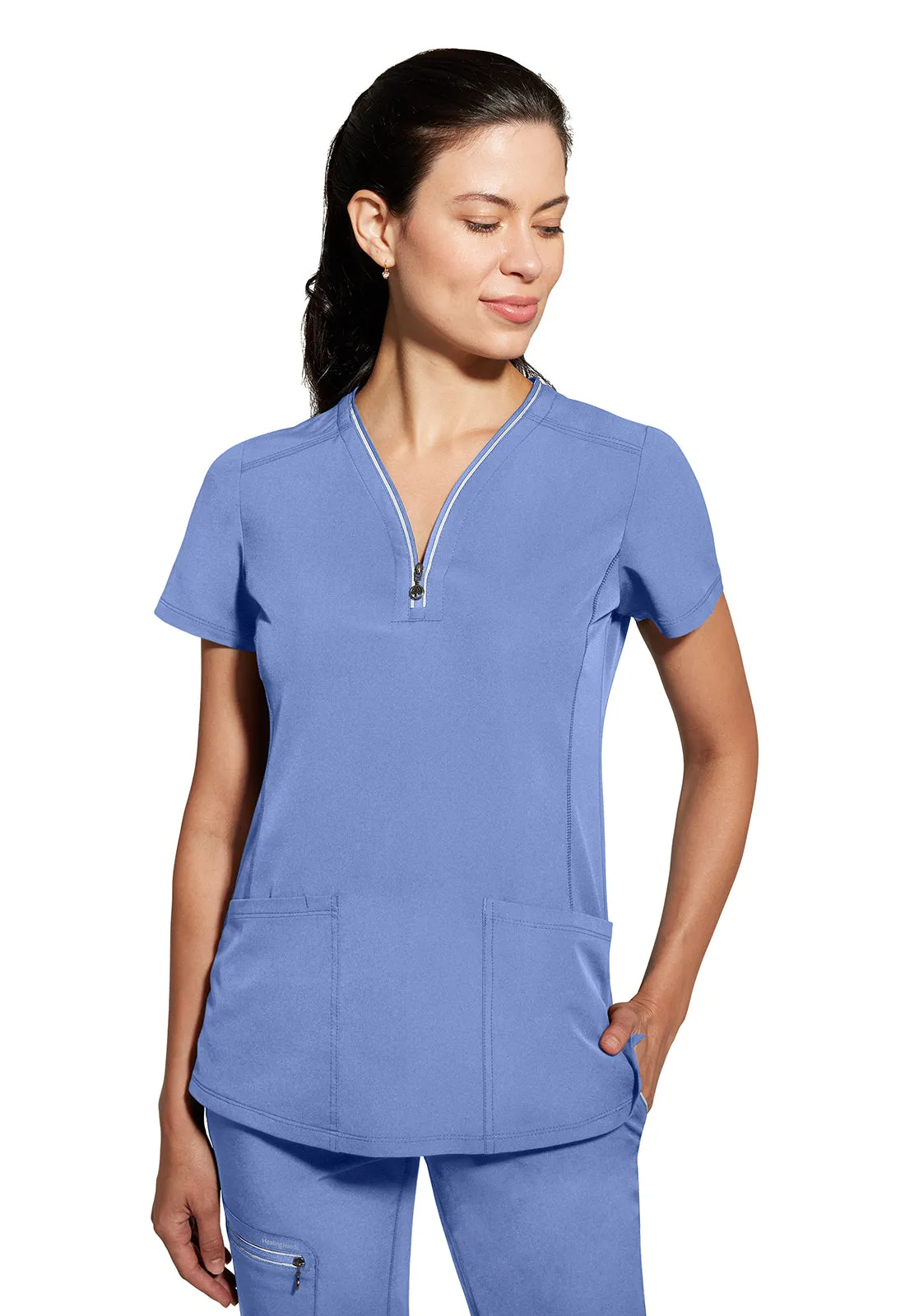 HH 360 - Women's Sonia Zip Y-Neck Scrub Top