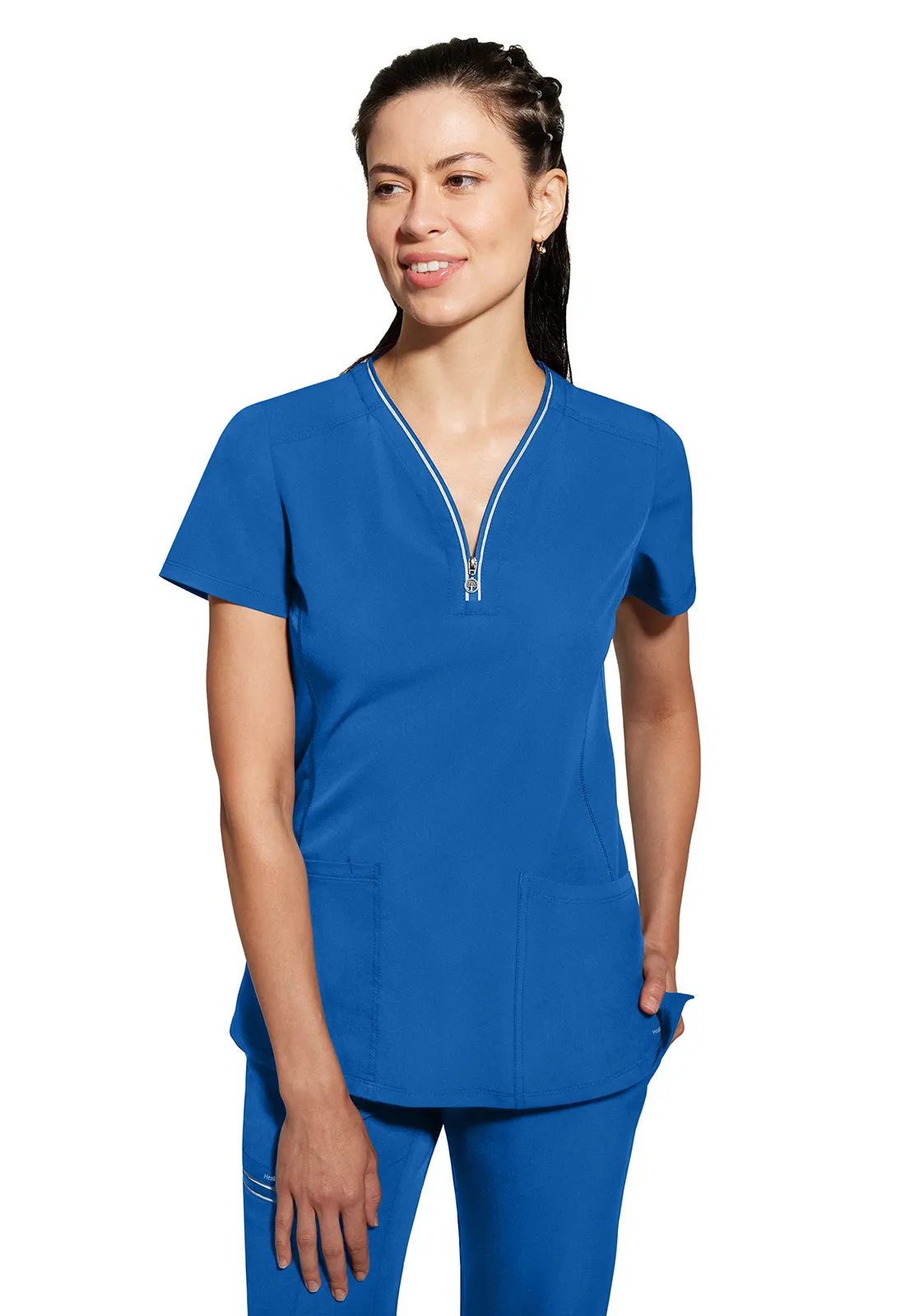 HH 360 - Women's Sonia Zip Y-Neck Scrub Top