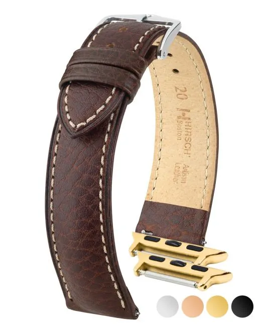 HIRSCH BOSTON Buffalo Calfskin Watch Strap  013 02