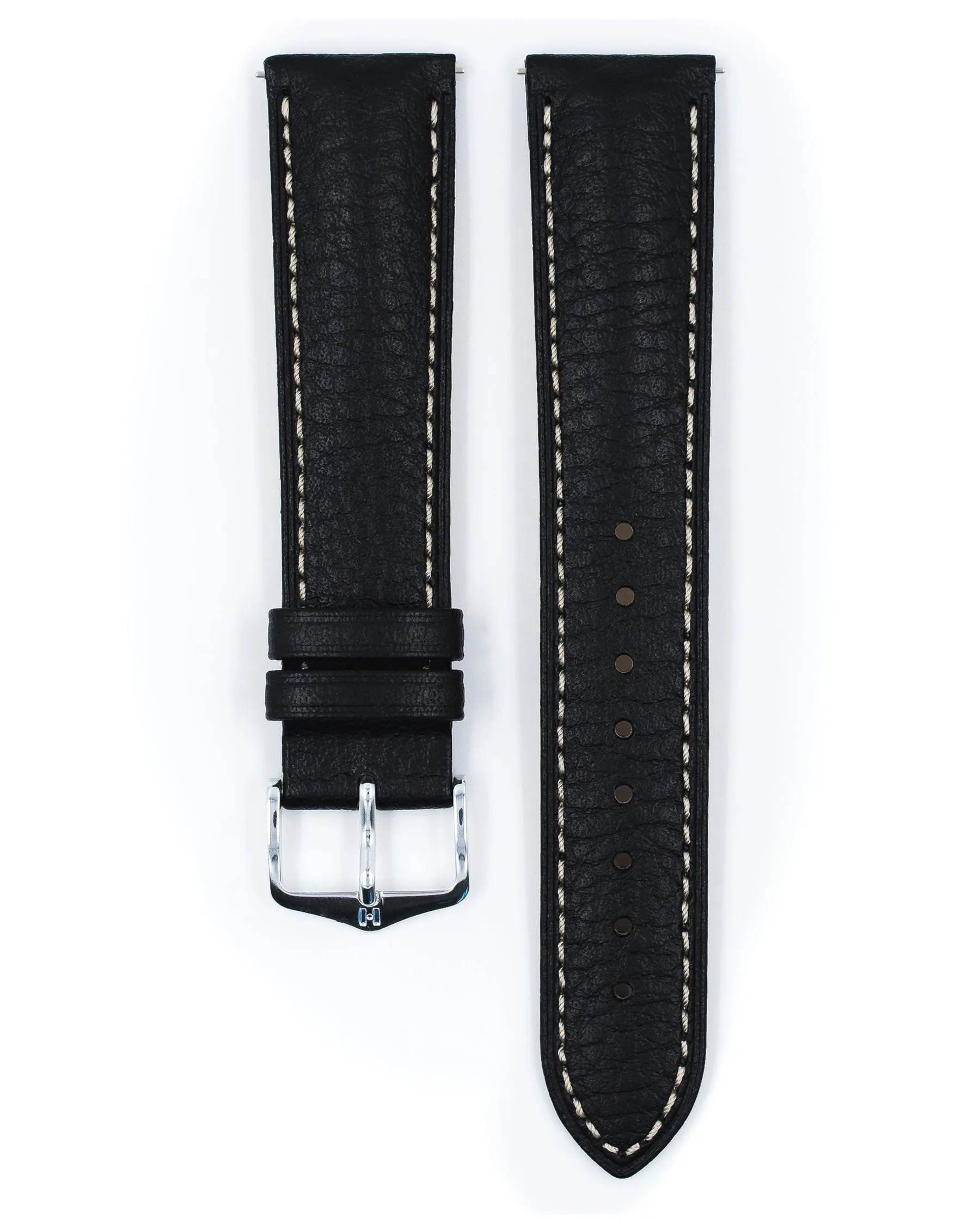 HIRSCH BOSTON Buffalo Calfskin Watch Strap  013 02