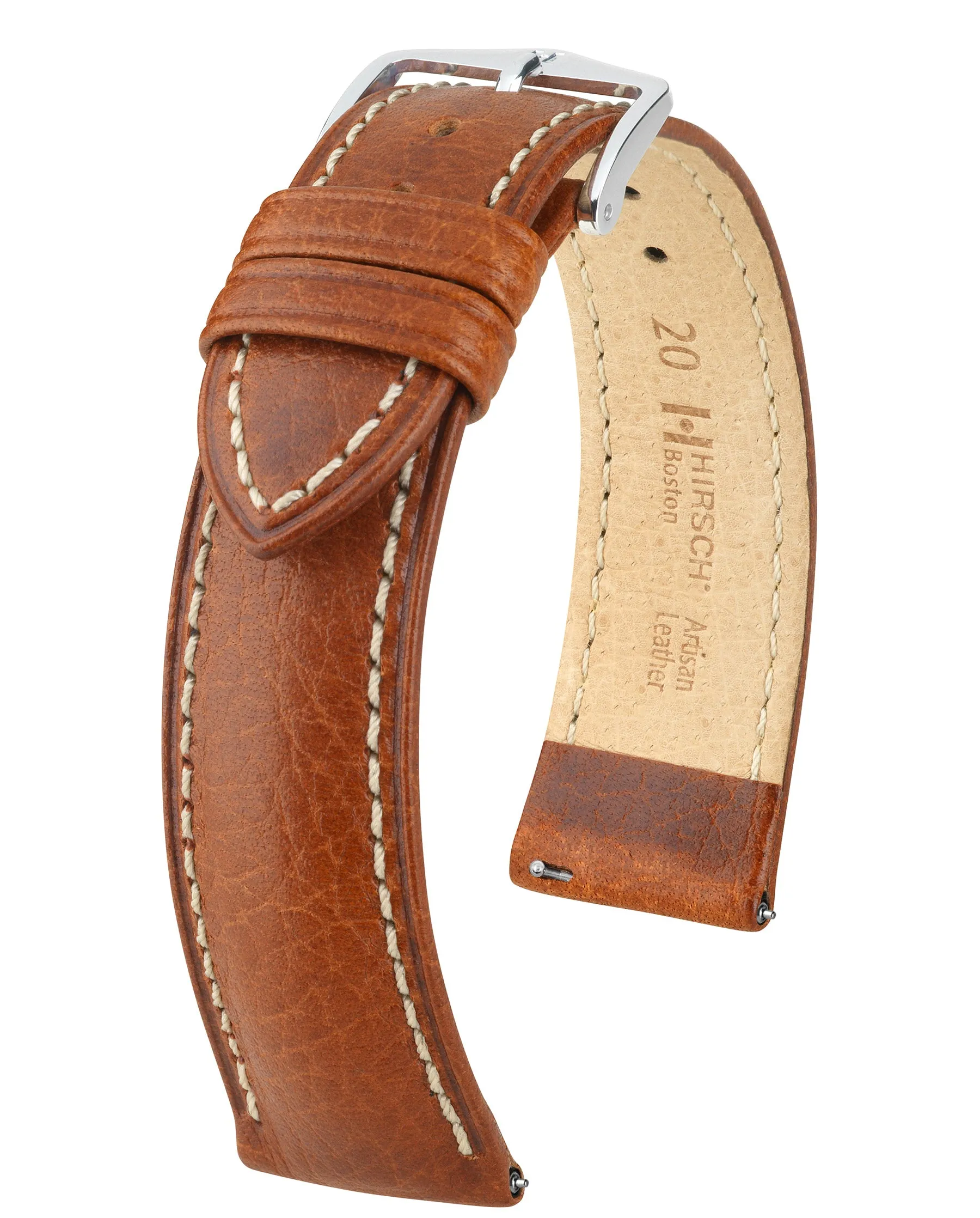 HIRSCH BOSTON Buffalo Calfskin Watch Strap  013 02