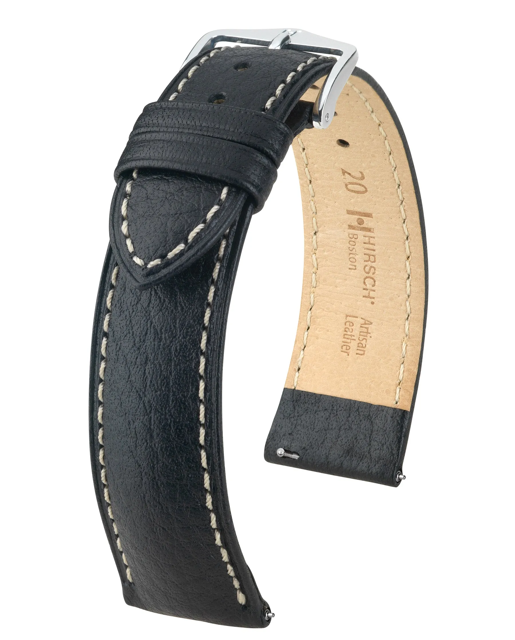 HIRSCH BOSTON Buffalo Calfskin Watch Strap  013 02