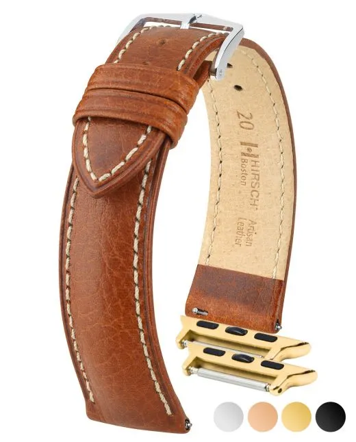 HIRSCH BOSTON Buffalo Calfskin Watch Strap  013 02