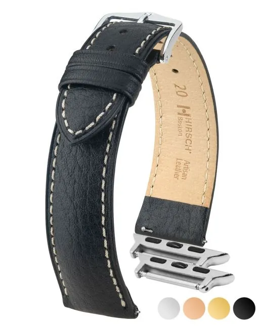 HIRSCH BOSTON Buffalo Calfskin Watch Strap  013 02