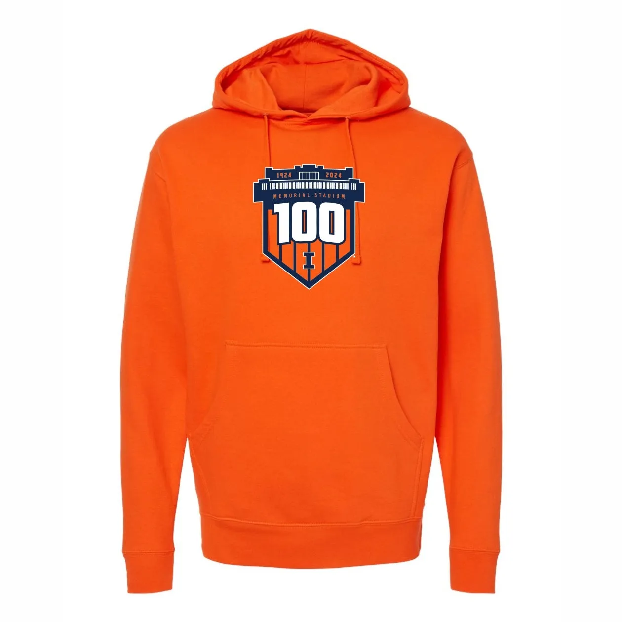 Illinois Fighting Illini Football Memorial Stadium 100 Years Shield Hoodie