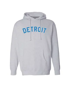 Ink Detroit -  Honolulu blue and silver print on Athletic Grey Hoodie