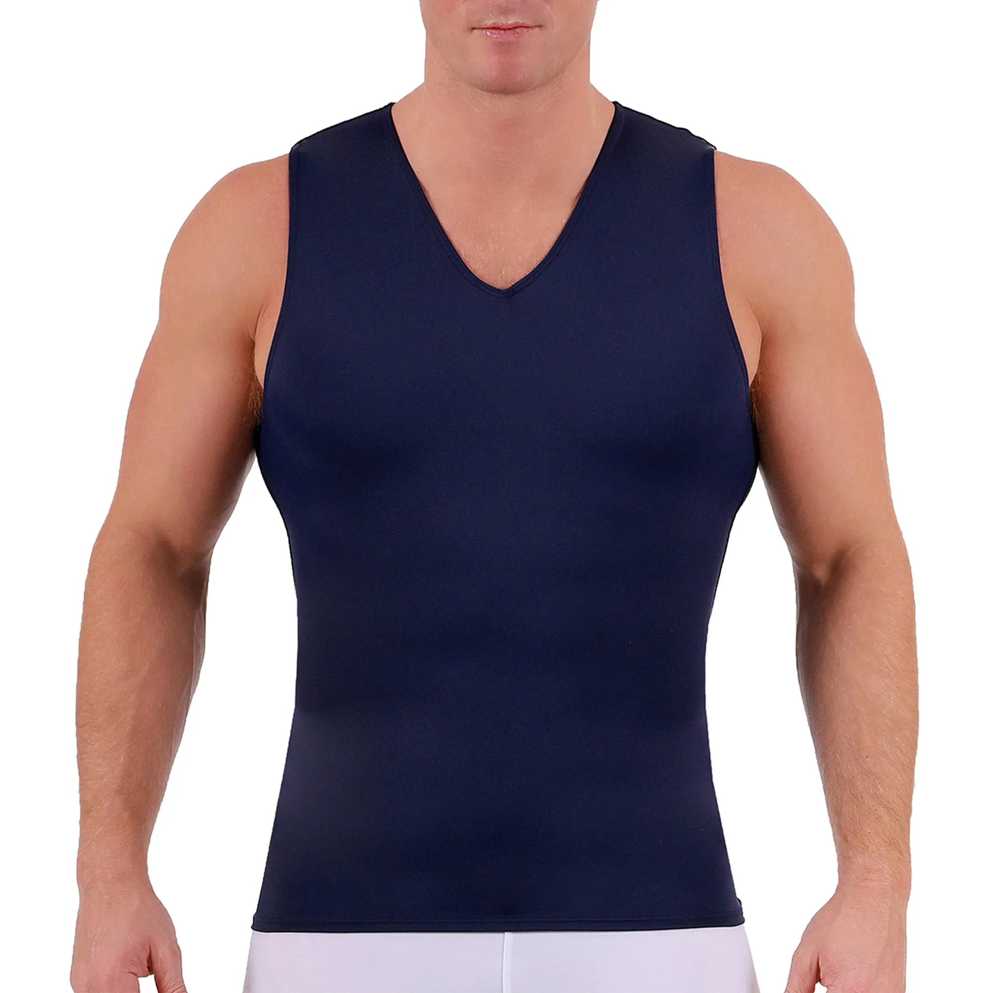 Insta Slim Medium Compression Sleeveless V-Neck Tank 2VAT0N1