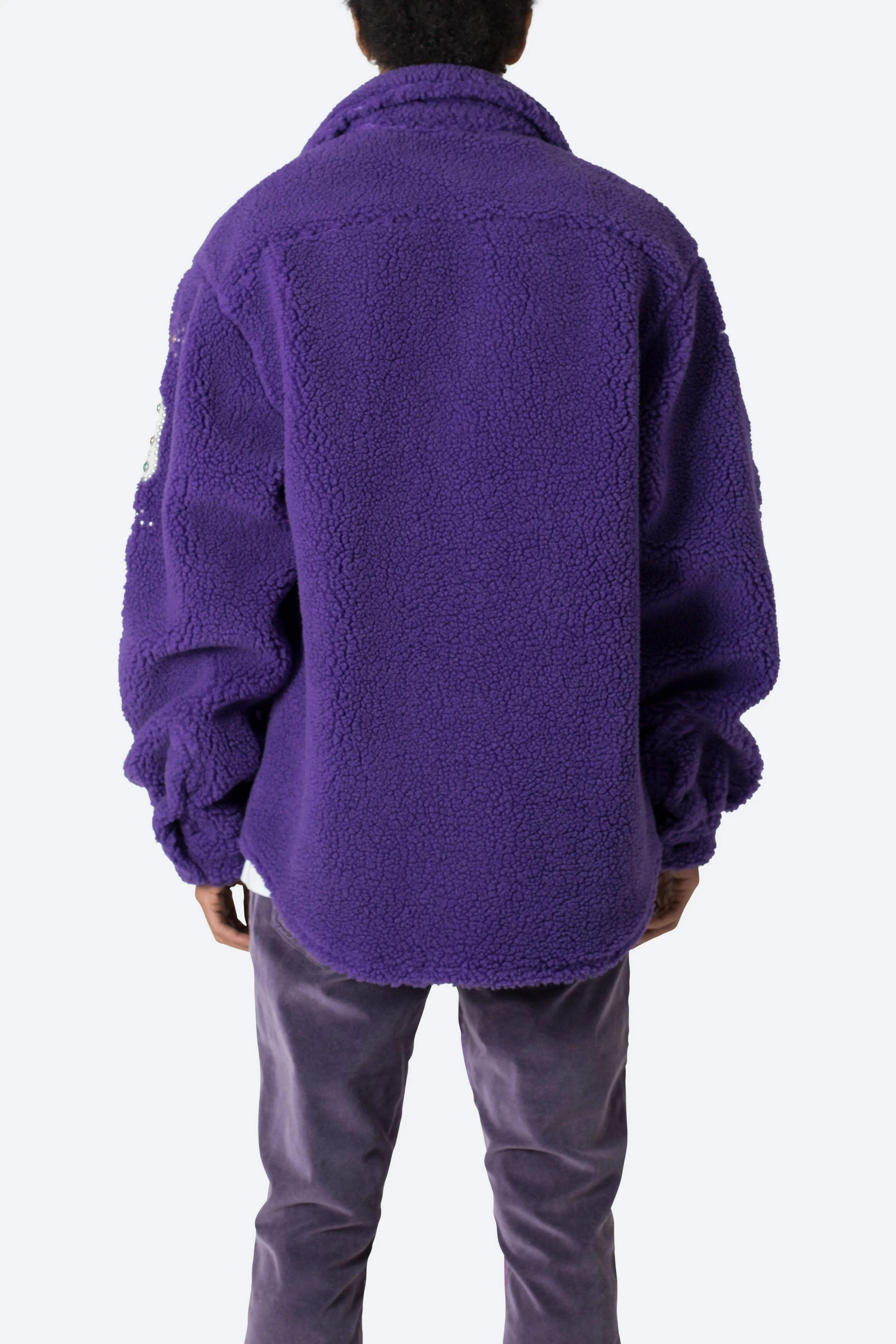 Jewel Sherpa Jacket - Purple